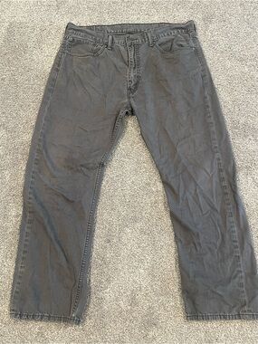 Levi’s 505 Jeans Mens 38x28 Gray Straight Leg Denim Pants W38 L28